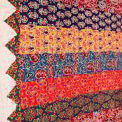 【展覧会出品用 最高級品・１点物】カンタ刺繍とバルメール村の美しいアップリケの特大マルチクロス 【約278cm x 225cm】-グリーン - サブ4