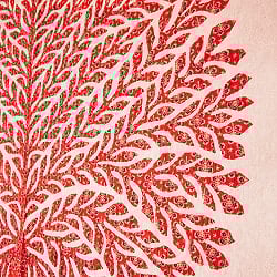 【展覧会出品用 最高級品・１点物】カンタ刺繍とバルメール村の美しいアップリケの特大マルチクロス 【約278cm x 225cm】-オレンジ - サブ5