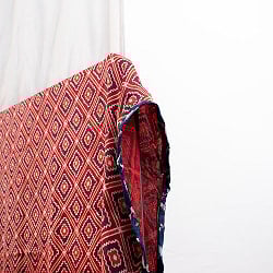 1点もの インドの伝統柄 アジュラックプリント ドゥパッタ ストール【約82cm×248cm】 - サブ4