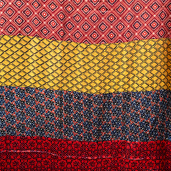 1点もの インドの伝統柄 アジュラックプリント ドゥパッタ ストール【約82cm×248cm】 - サブ5