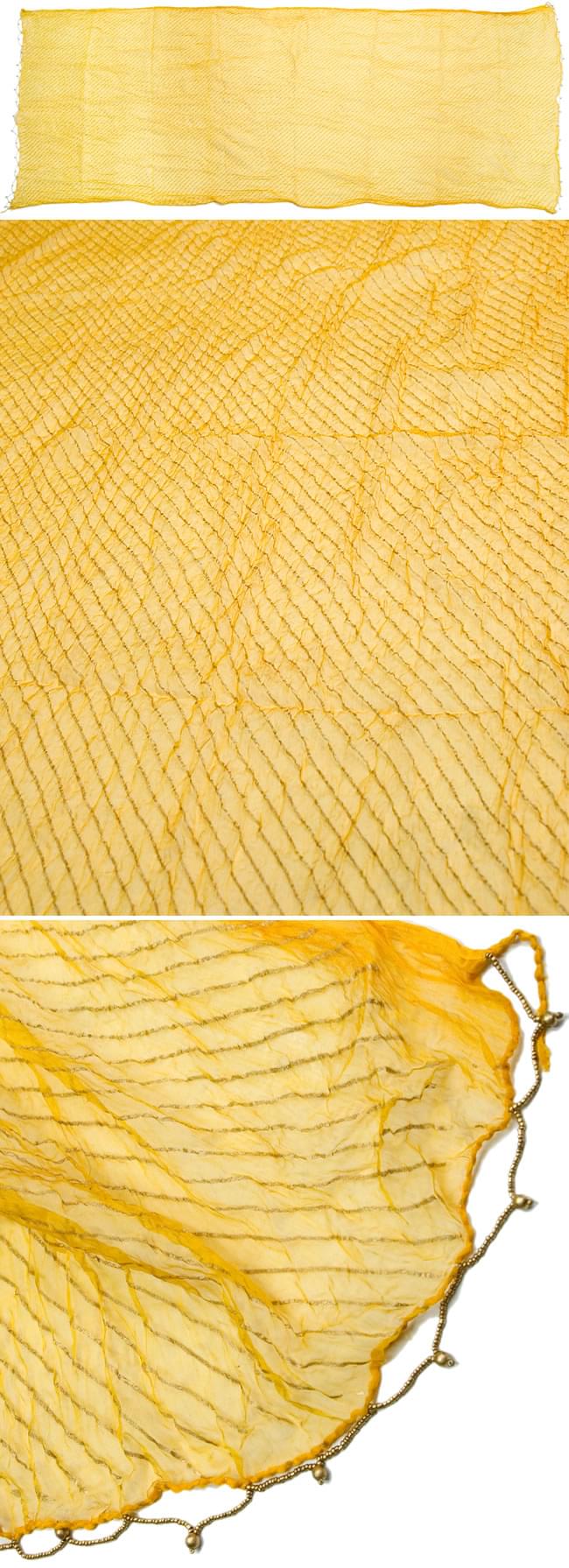 インドの薄ショール ドゥパッタ 黄色 の通販 送料無料 Tirakita Com