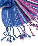 銀糸入りスカーフ - ブルー系の商品写真