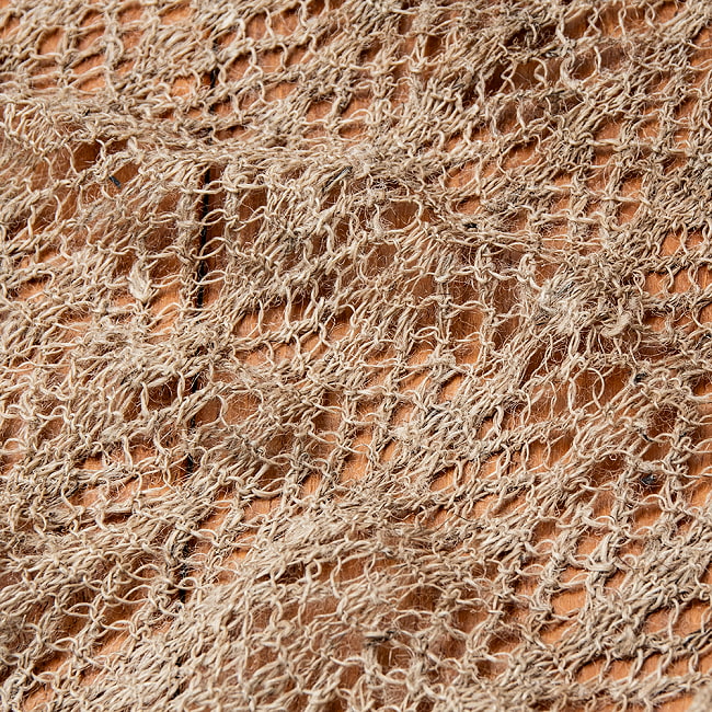 【1点もの】天然ネトルの手編みストール 約192cm x 55cm 5 - 細部を見てみました。