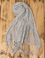 天然ネトルの手編みストールの商品写真