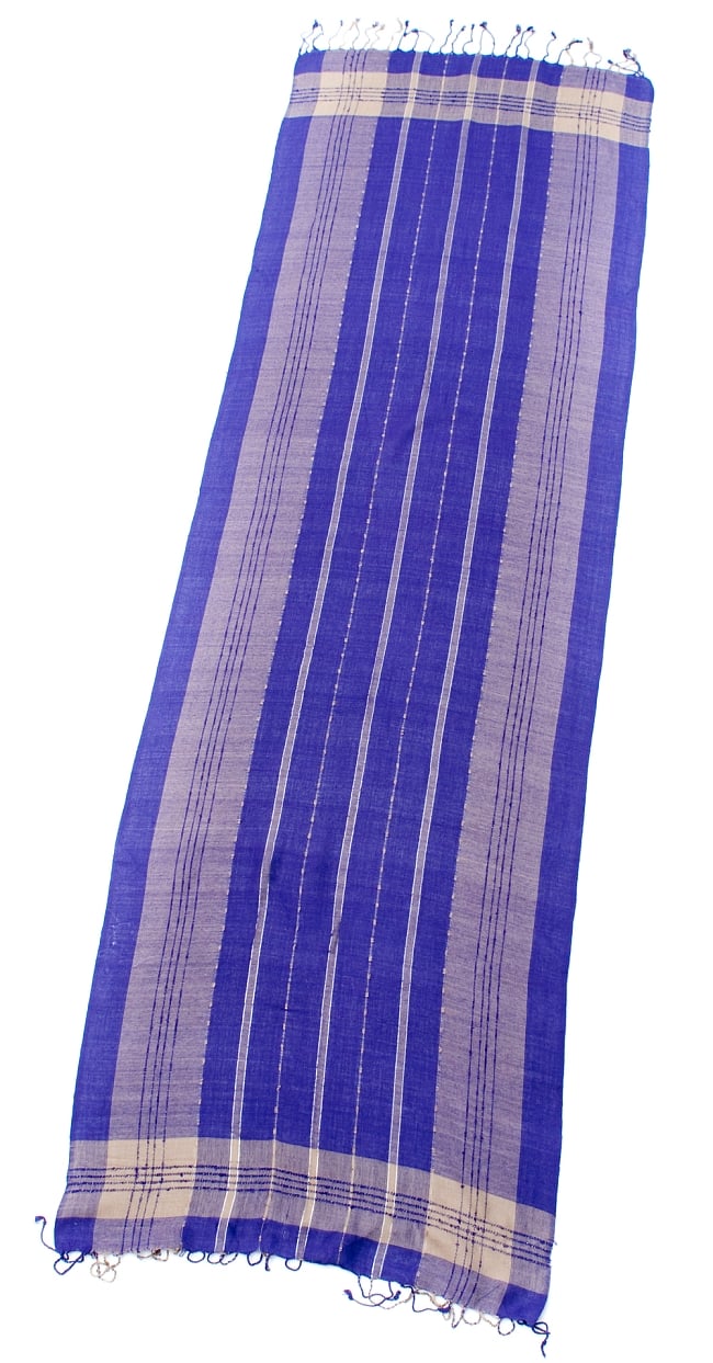 カラフルストライプスカーフ- - 紫系 2 - 全体写真です