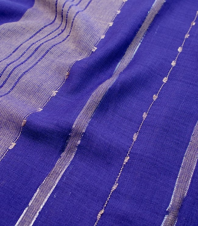 カラフルストライプスカーフ- - 紫系 4 - 色彩豊かなインドらしい綺麗な生地です