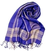 カラフルストライプスカーフ- - 紫系の商品写真