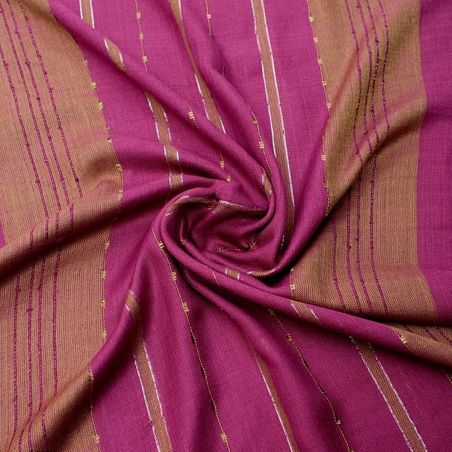 カラフルストライプスカーフ- - 紫×抹茶系 5 - ファッション用だけではなくインテリアファブリックとしても