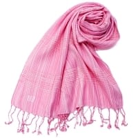 カラフルストライプスカーフ- - ピンク系の商品写真