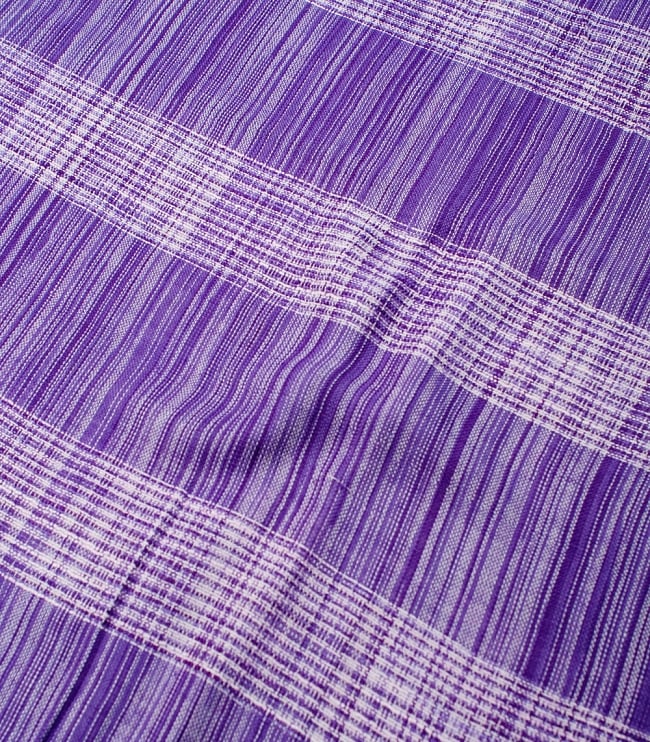 カラフルストライプスカーフ- - 紫系 4 - 色彩豊かなインドらしい綺麗な生地です