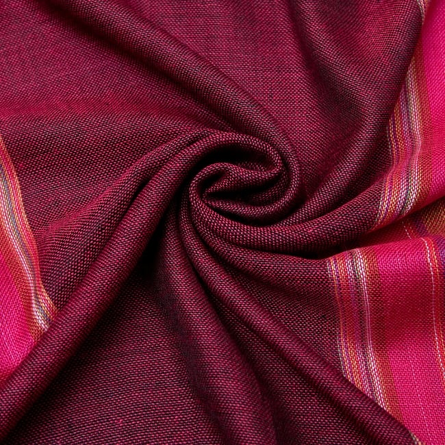 カラフルストライプスカーフ- えんじ 4 - 柔らかく気持ちの良い素材です