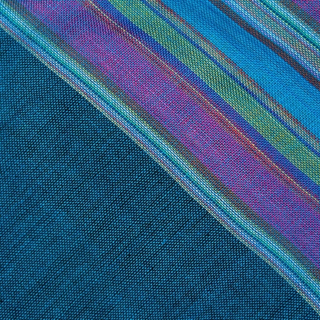 カラフルストライプスカーフ- ブルー 3 - 色彩豊かなインドらしい綺麗な生地です