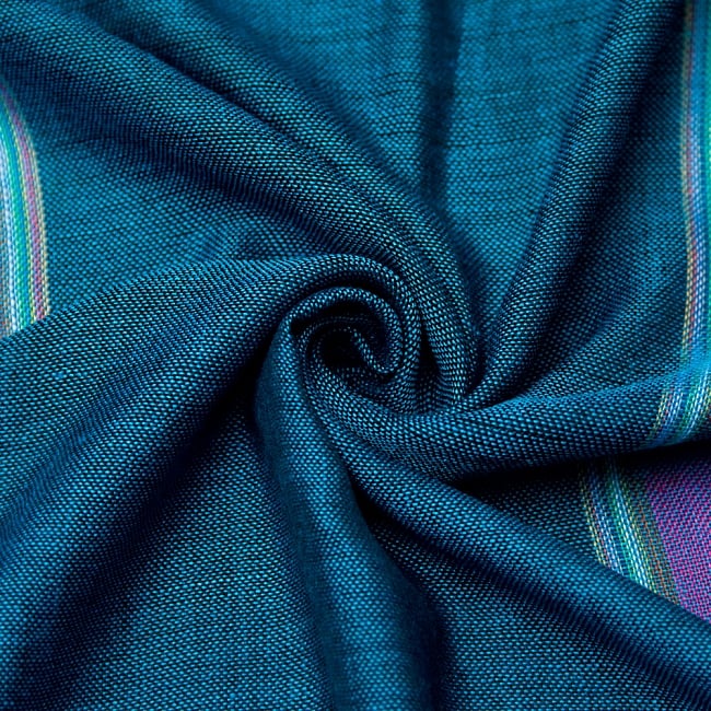 カラフルストライプスカーフ- ブルー 4 - 柔らかく気持ちの良い素材です