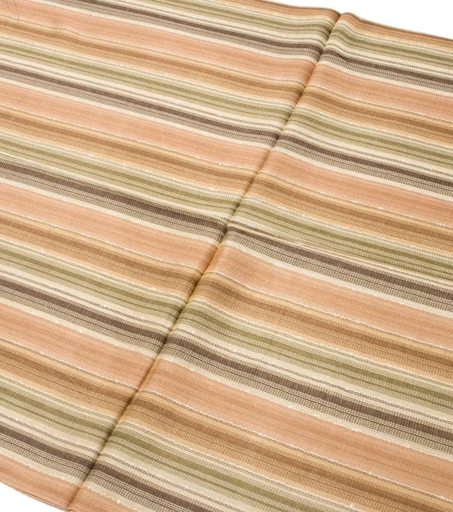 カラフルストライプスカーフ - 薄茶系 2 - 鮮やかなストライプ模様です