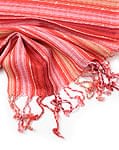 カラフルストライプスカーフ - 赤ピンク系の商品写真