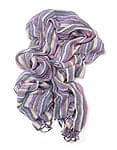 カラフルストライプスカーフ - 薄紫系の商品写真