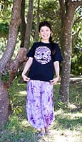タイダイレーヨンアラジンパンツ　紫の商品写真