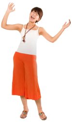 ショートガウチョパンツ -　オレンジの商品写真