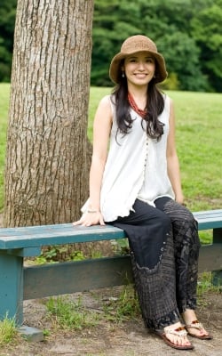 さらさら素材のシンプルリラックスパンツ - サブ3