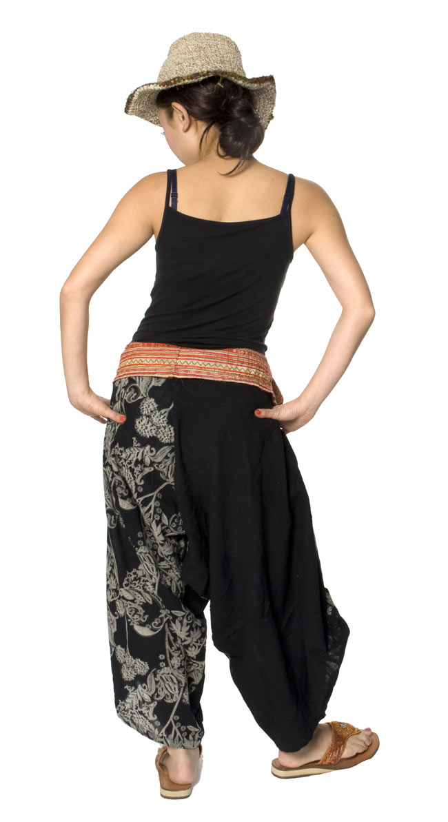 モン族のサルエル型タイパンツ 黒 の通販 - TIRAKITA.COM