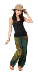 タイダイレーヨンリラックスパンツ　【グリーン系】の商品写真