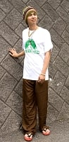 シンプル無地のリラックスパンツ　【ブラウン】の商品写真