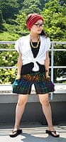 サイドリボンのタイダイショート