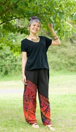 タイダイレーヨンリラックスパンツ　【ハーフタイダイ】 - サブ2