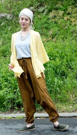 ソフトコットンのサルエルパンツ - サブ2