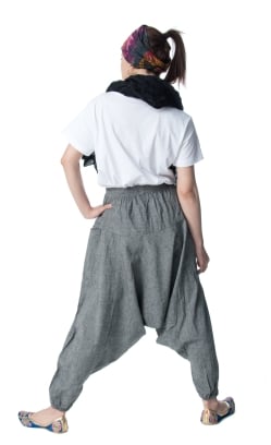 ソフトコットンのサルエルパンツ - サブ4