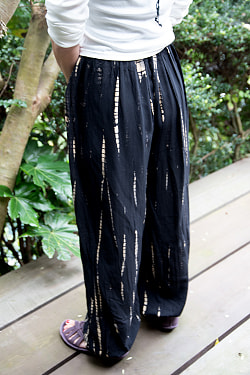 タイダイストライプのリラックスパンツ - サブ3