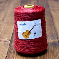 ワックスコード - 蝋引き糸 - 440g - 赤[2番 標準]の商品写真