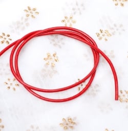牛革紐 切り売り - 太さ:2mm〔赤〕 - サブ2