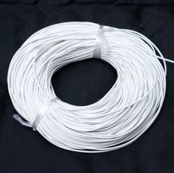 牛革紐 切り売り - 太さ:2mm〔白〕 - サブ5