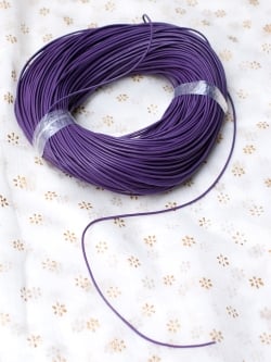 牛革紐 切り売り - 太さ:1.5mm〔紫〕 - サブ5