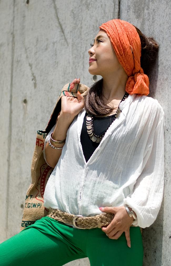 ワイルドヘンプの手作りベルト 6 - モデルさんの使用例です。