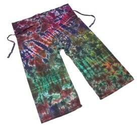 タイダイコットンタイパンツ　【ロング】緑×青系の商品写真