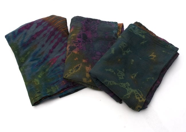 タイダイコットンタイパンツ-シワ加工【ロング】グレーベース系 3 - ひとつひとつ染め具合がことなります。ご了承くださいませ。