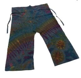 タイダイコットンタイパンツ-シワ加工【ロング】グレーベース系の商品写真