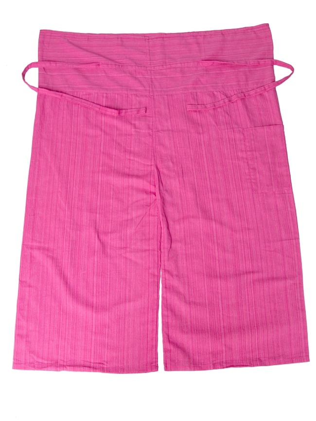 ストライプ織りのコットンタイパンツ 12 - 選択4：ピンク