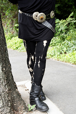 癖になる履き心地 タイダイ染めのストレッチレギンス パンツ - サブ3