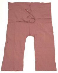 シンプルコットンタイパンツ - ロング - - 薄紅色の商品写真