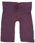 シンプルコットンタイパンツ - ロング - - 濃い紫の商品写真