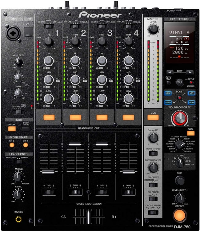 PIONEER DJM-750-k [レンタル・片道送料込]の写真1枚目です。DJM-750-KのレンタルですDJミキサー,イベント,レンタル,DJ機材,DJ機器