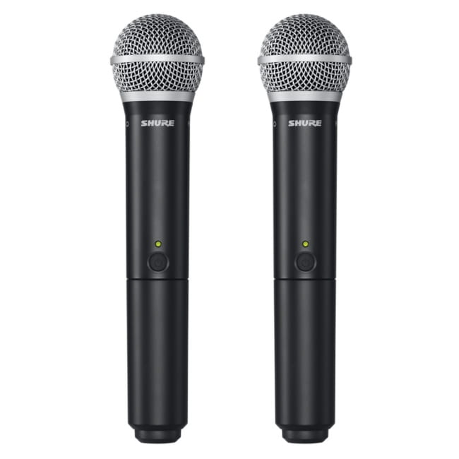 ワイヤレスマイク 完璧セット - Shure BLX288 / PG58 / CVL-B/C-TQG / WH20TQG / BLX1[レンタル] 2 - マイクは2本付属しています