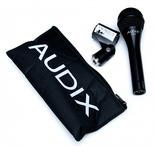 Audix OM3 - ボーカル用マイク[レンタル] 4 - 保護ケース、マイク本体、マイクホルダーの3点セットです