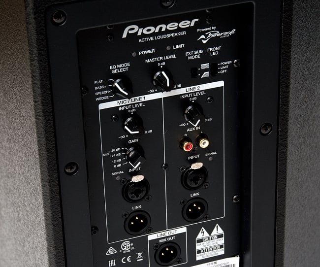 Pioneer XPRS 10　10インチ 2ウェイ　フルレンジスピーカー 2本セット[レンタル] 4 - 【入力端子】2 XLR/TRS Combo(balanced)
【出力端子】2 Through output XLR
