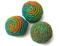 オレンジ水色系ジャグリングボウル(3個セット)の商品写真