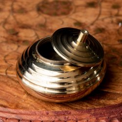 真鍮製 クムクムパウダーケース 小物入れ 5.5cm(ID-HOLI-36)