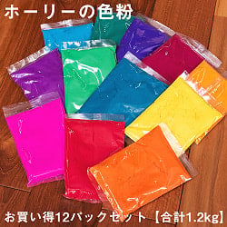 ホーリーの色粉 お買い得12パックセット【合計1.2kg】の商品写真